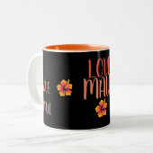 Tasse 2 Couleurs Collection Hawaii Aloha - (Devant gauche)