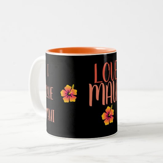 Tasse 2 Couleurs Collection Hawaii Aloha - (Devant gauche)