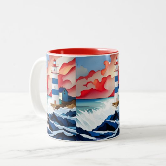 Tasse 2 Couleurs Collection phare (Devant gauche)