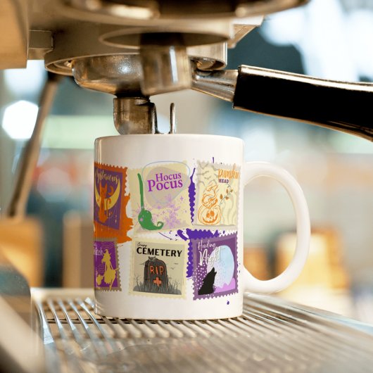 Tasse 2 Couleurs Collections de timbres d'Halloween méchants multic