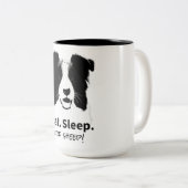 Tasse 2 Couleurs Collie Bordure Noire Pour Amoureux de les chiens (Devant droit)