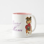 Tasse 2 Couleurs Collie Heart Maman (Devant droit)