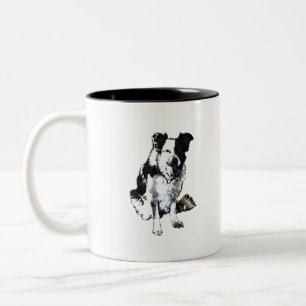 Tasse 2 Couleurs Collie-mouton à la frontière