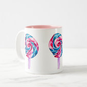 Tasse 2 Couleurs Collipop eau couleur bonbon art (Devant gauche)