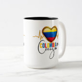 Tasse 2 Couleurs Colombia en mi Corazon Colombian Pride (Devant droit)