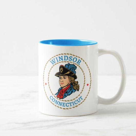Tasse 2 Couleurs Colonial du Connecticut de Windsor (Droit)