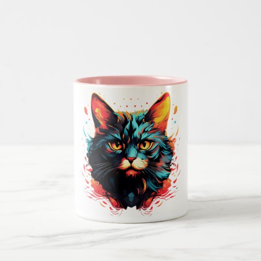 Tasse 2 Couleurs Color cat (Centre)