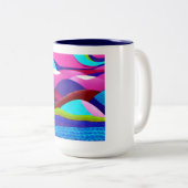 Tasse 2 Couleurs Coloré Ocean Hills (Devant droit)