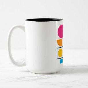 Tasse 2 Couleurs Colorful Geometric Shapes – Abstract Modern Design