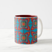 Tasse 2 Couleurs Colorful Psychedelic Geometric Pattern (Devant droit)
