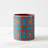 Tasse 2 Couleurs Colorful Psychedelic Geometric Pattern (Centre)