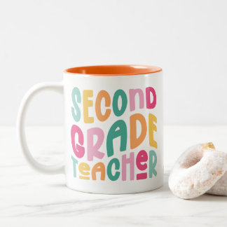Tasse 2 Couleurs Colorful Second Grade Teacher
