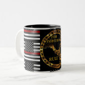 TASSE 2 COULEURS COMBATTANTS (Devant gauche)