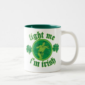 Tasse 2 Couleurs Combattez-moi que je suis irlandais