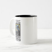 Tasse 2 Couleurs Combattre le crime - Garder la paix - Batman (Devant gauche)