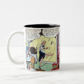Tasse 2 Couleurs Comic vintage classique (Gauche)