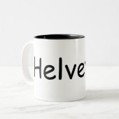 Tasse 2 Couleurs Comique helvetica sans (Devant gauche)