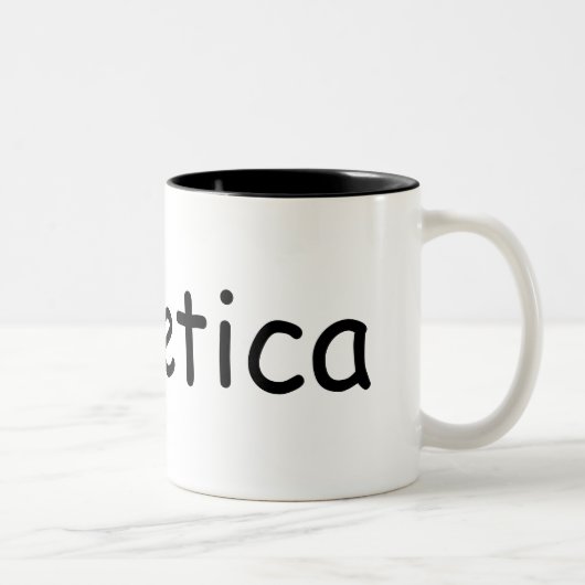 Tasse 2 Couleurs Comique helvetica sans (Droit)
