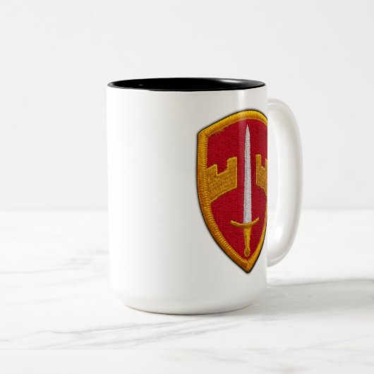 Tasse 2 Couleurs Commande militaire d'aide, Vietnam MACV (Devant droit)