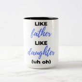 Tasse 2 Couleurs Comme Père Comme Fille Euh Oh bl (Centre)