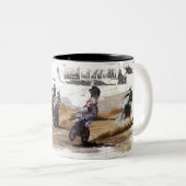 Tasse 2 Couleurs Commence Fort ! - Motocross Racers (Devant droit)