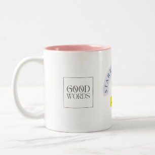 Tasse 2 Couleurs Commencez votre journée avec un sourire - Profitez