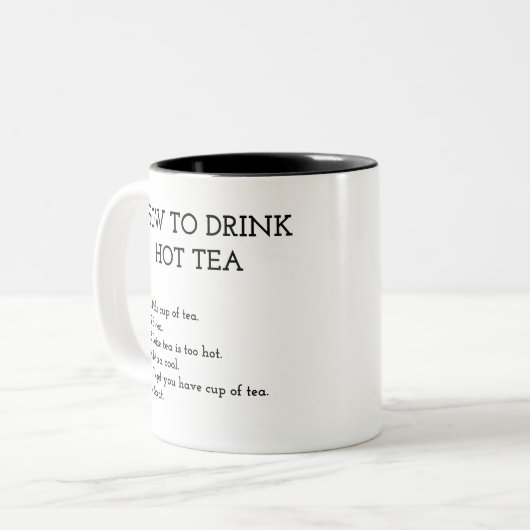 Tasse 2 Couleurs Comment boire du thé chaud (Devant gauche)