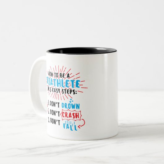 TASSE 2 COULEURS COMMENT ÊTRE UN TRIATHLÈTE (Devant gauche)