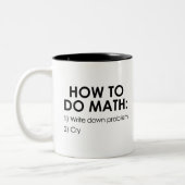 Tasse 2 Couleurs Comment faire des maths (Gauche)