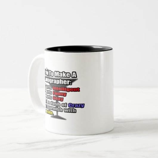 Tasse 2 Couleurs Comment faire un Sonographe (Devant gauche)