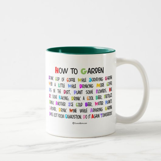 Tasse 2 Couleurs Comment jardiner (Droit)