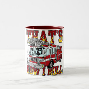 Tasse 2 Couleurs Comment je roule le camion de pompiers