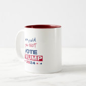 Tasse 2 Couleurs Comment ne pas voter TRUMP 2024 (Devant gauche)