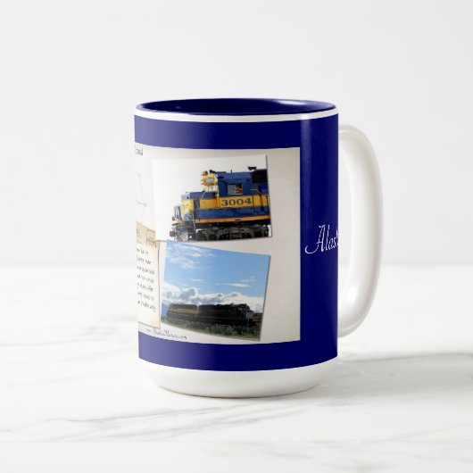 Tasse 2 Couleurs Compagnie ferroviaire de l'Alaska (Devant droit)
