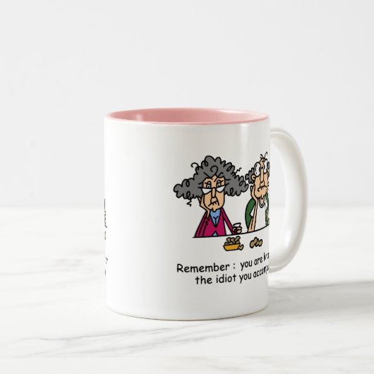 Tasse 2 Couleurs Compagnie Idiot (Devant droit)