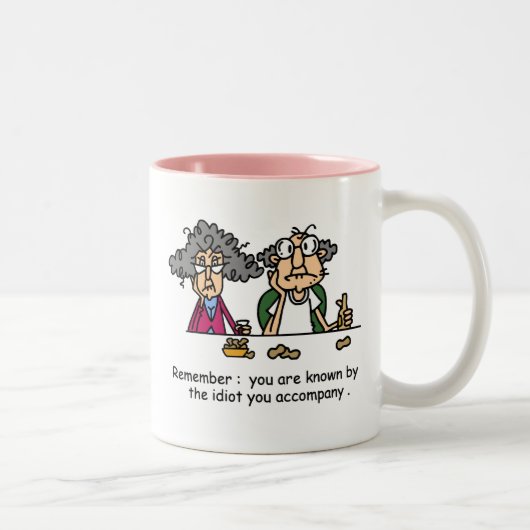 Tasse 2 Couleurs Compagnie Idiot (Droit)