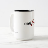 Tasse 2 Couleurs Compassion (tasse de 2-Ton 15oz) (Devant gauche)