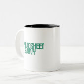 Tasse 2 Couleurs Compétent en tableur | Conception d'expert en comp (Devant gauche)