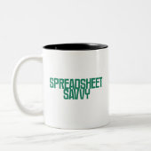Tasse 2 Couleurs Compétent en tableur | Conception d'expert en comp (Gauche)