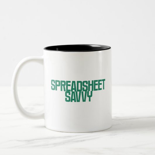 Tasse 2 Couleurs Compétent en tableur | Conception d'expert en comp (Gauche)