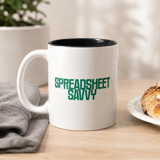 Tasse 2 Couleurs Compétent en tableur | Conception d'expert en comp