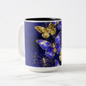 Tasse 2 Couleurs Composition avec papillons Sapphire (Devant gauche)