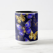 Tasse 2 Couleurs Composition avec papillons Sapphire (Centre)