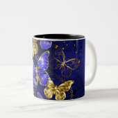 Tasse 2 Couleurs Composition avec papillons Sapphire (Devant droit)