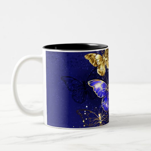 Tasse 2 Couleurs Composition avec papillons Sapphire (Gauche)