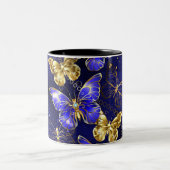 Tasse 2 Couleurs Composition avec papillons Sapphire (Centre)