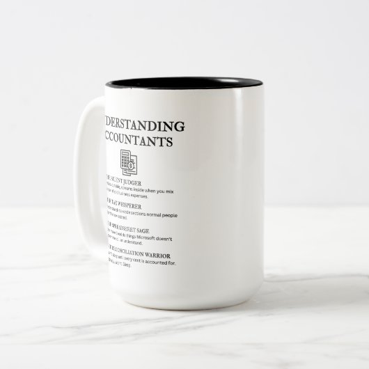 Tasse 2 Couleurs Comprendre les comptables (Devant gauche)