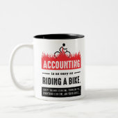 Tasse 2 Couleurs Comptabilité facile, cadeau pour les comptables Ex (Gauche)