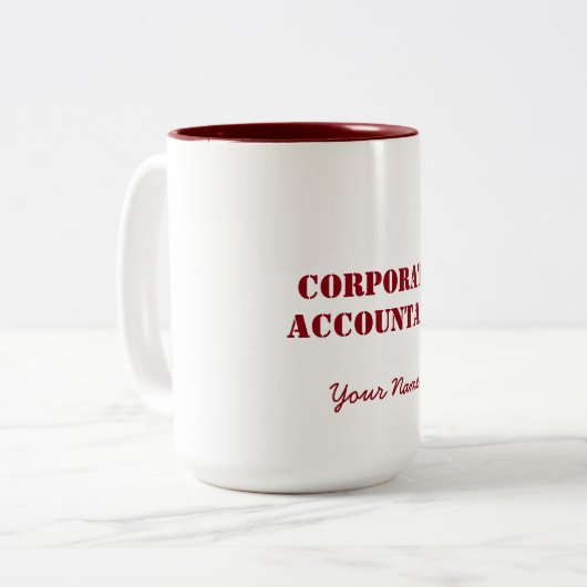 TASSE 2 COULEURS "COMPTABLE D'ENTREPRISE" (Devant gauche)