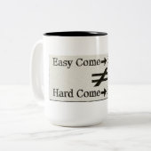 Tasse 2 Couleurs Conception À Propos D'Un Travail Facile Et D'Une R (Devant gauche)